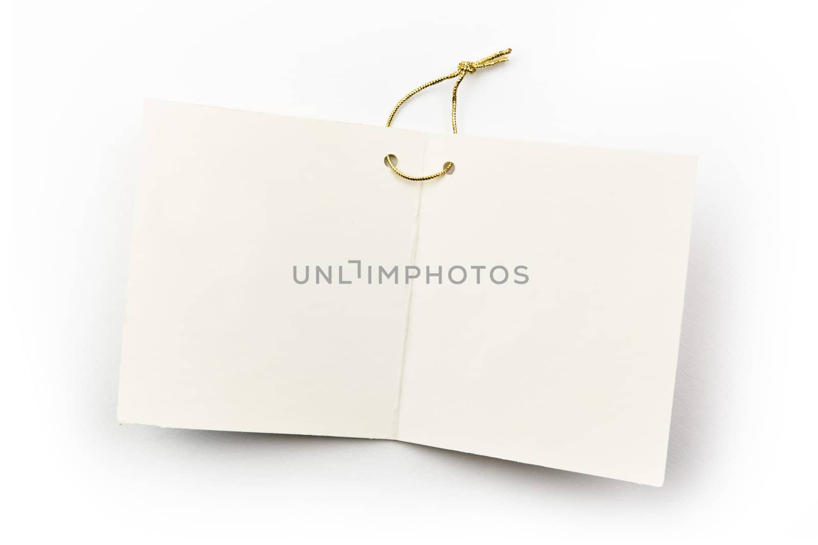 Blank gift tag on white background