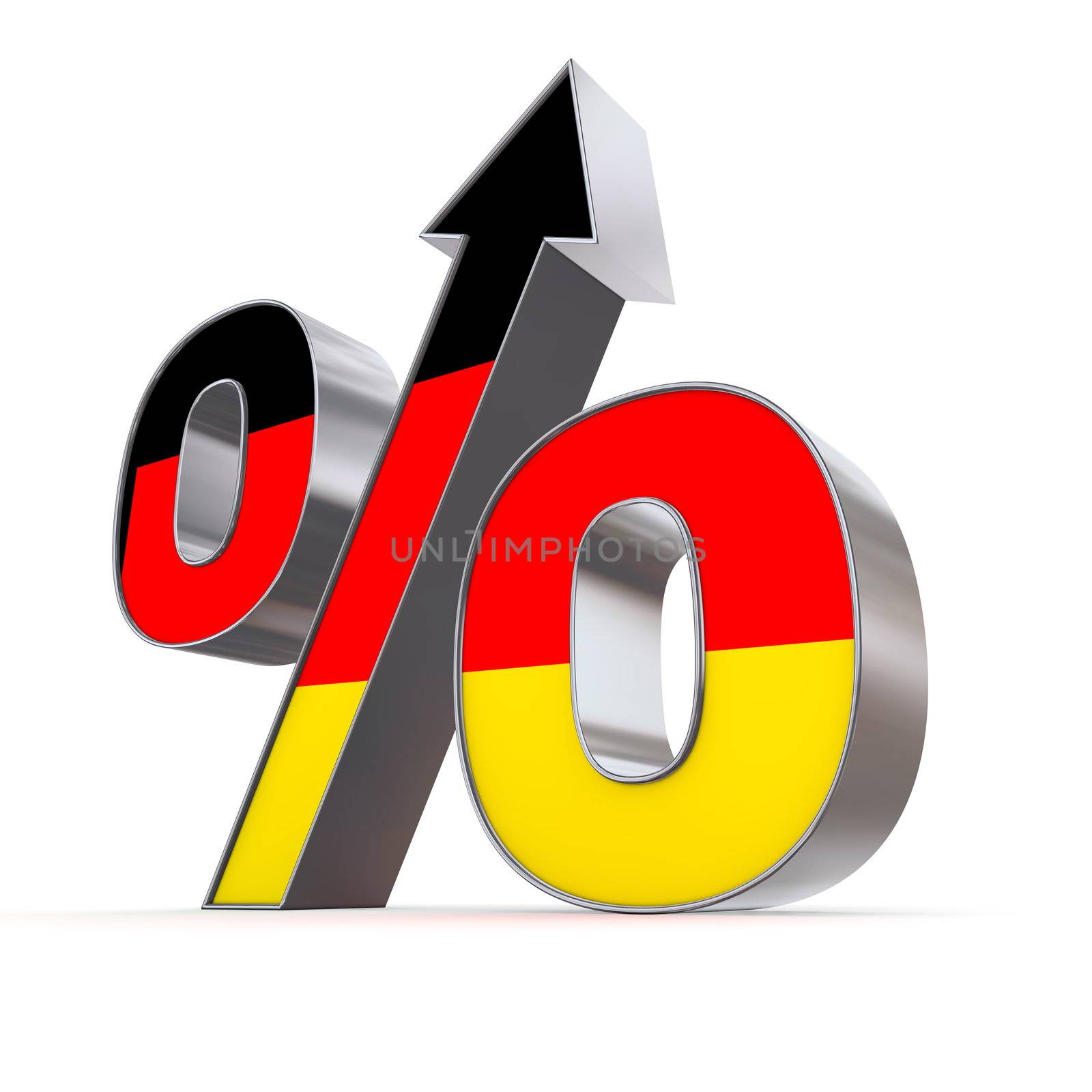 Shiny Percentage Sign Up - Flag of Germany by PixBox