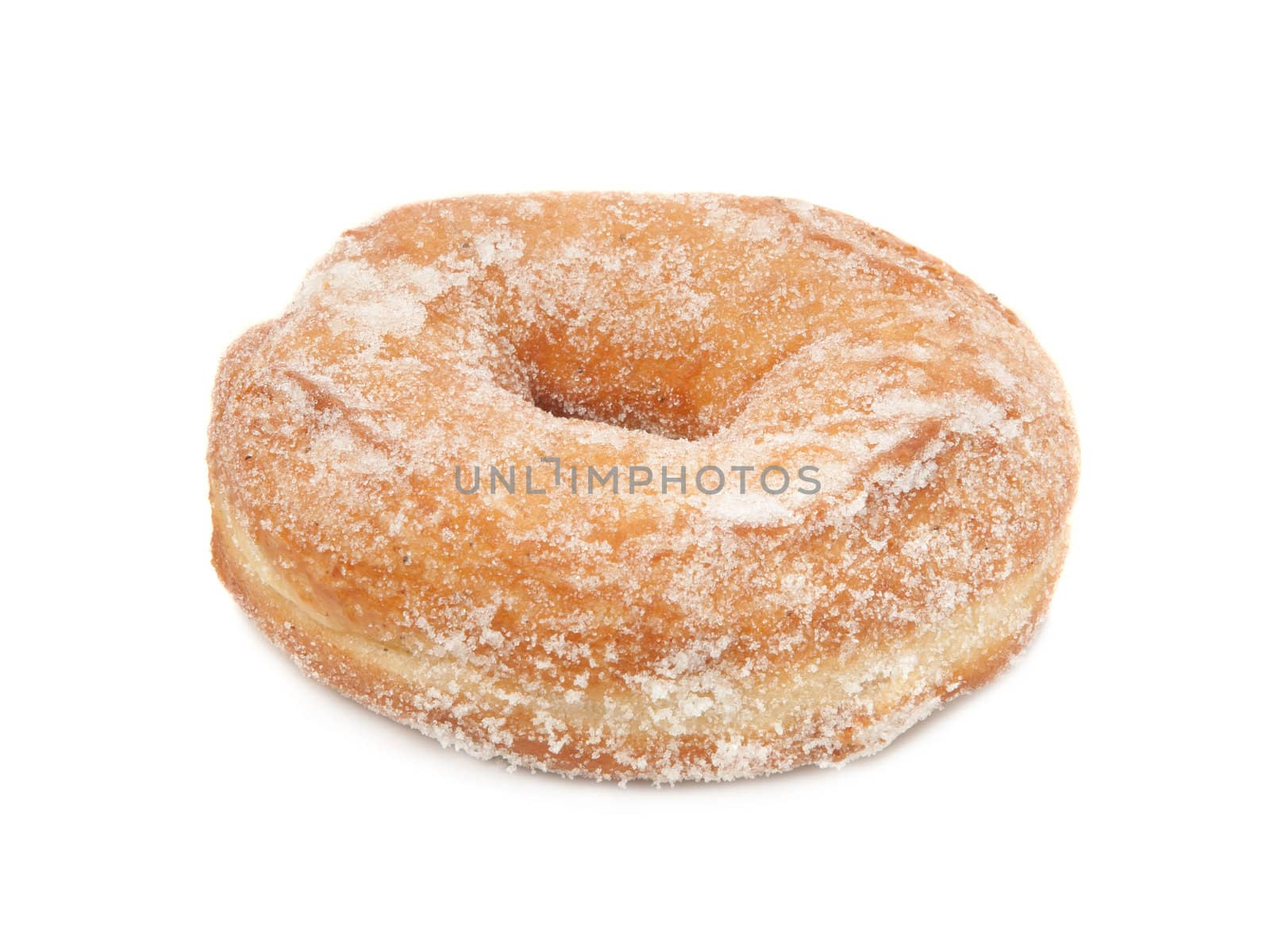 Sugar donut isolated on white background