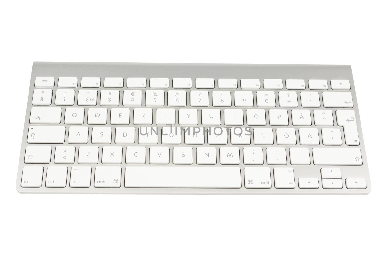 Computer keyboard isolated on white background