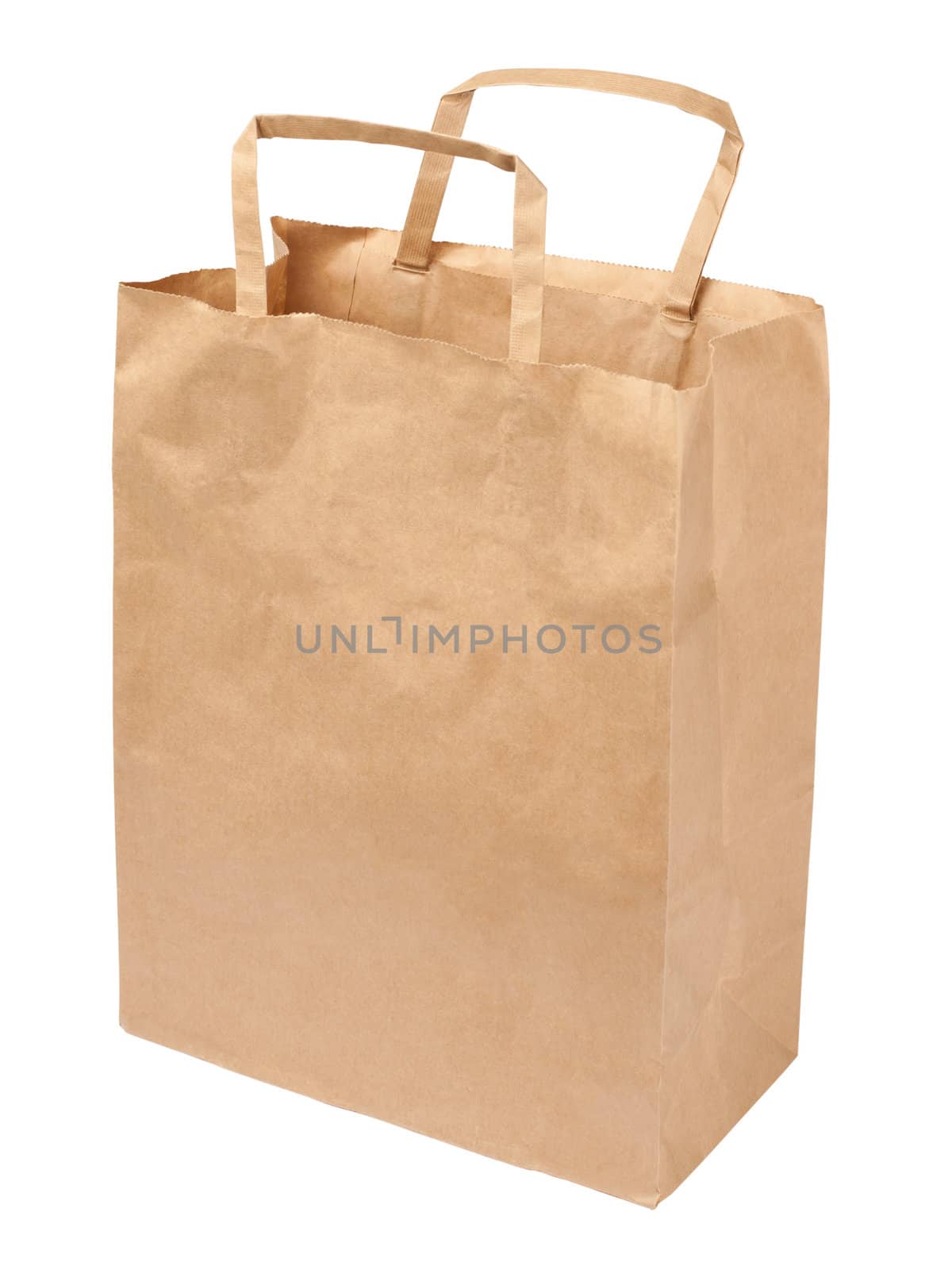 Paper bag isolated on white background