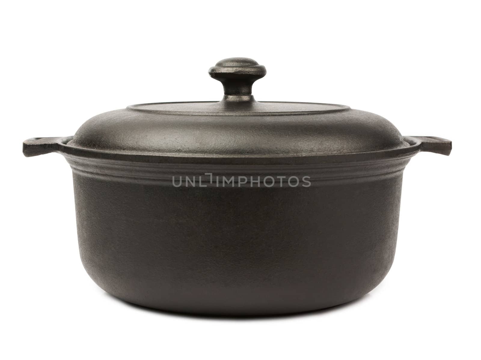 Iron pot isolated on white background