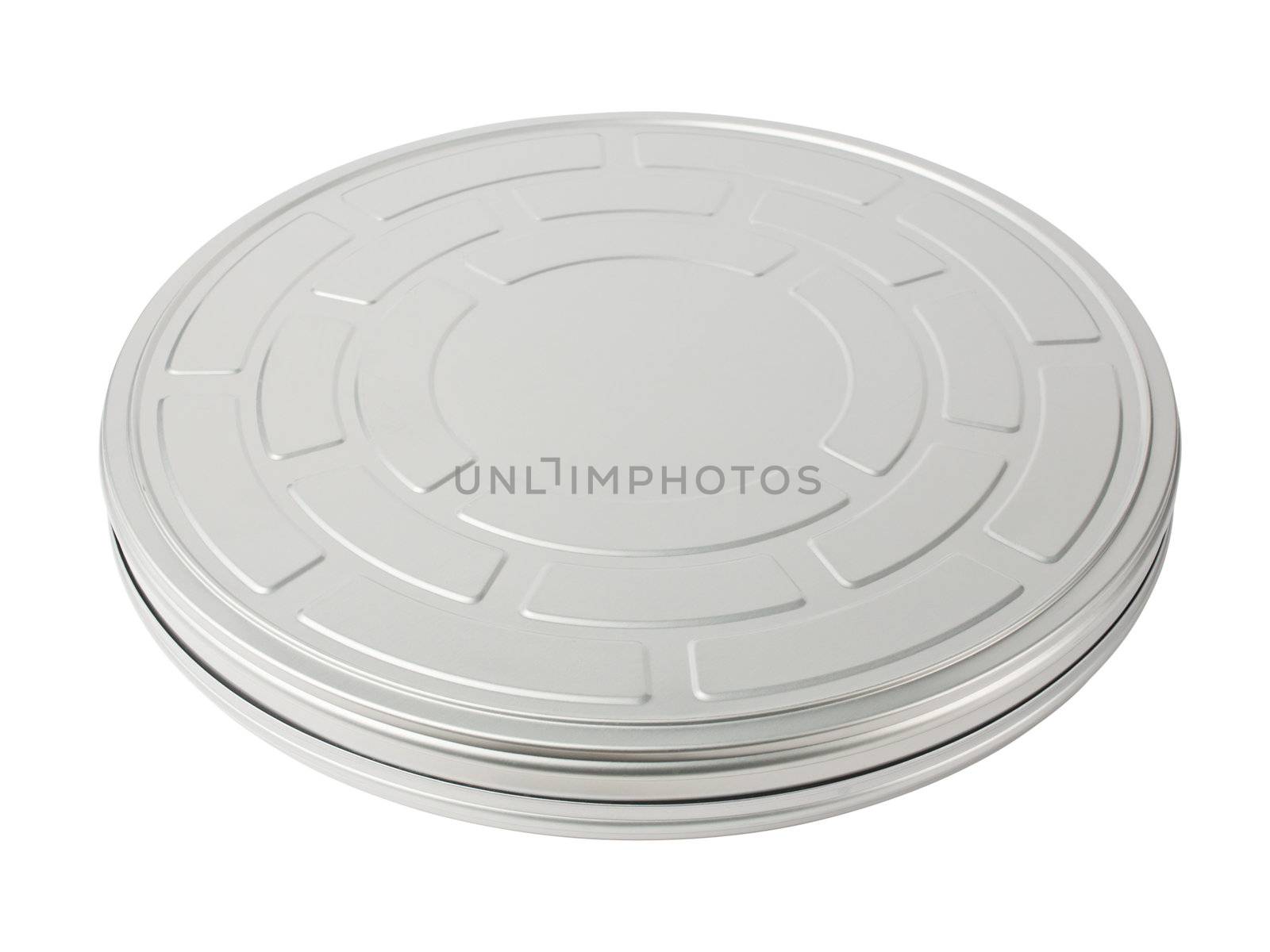 Movie film (35 mm) canister isolated on white background