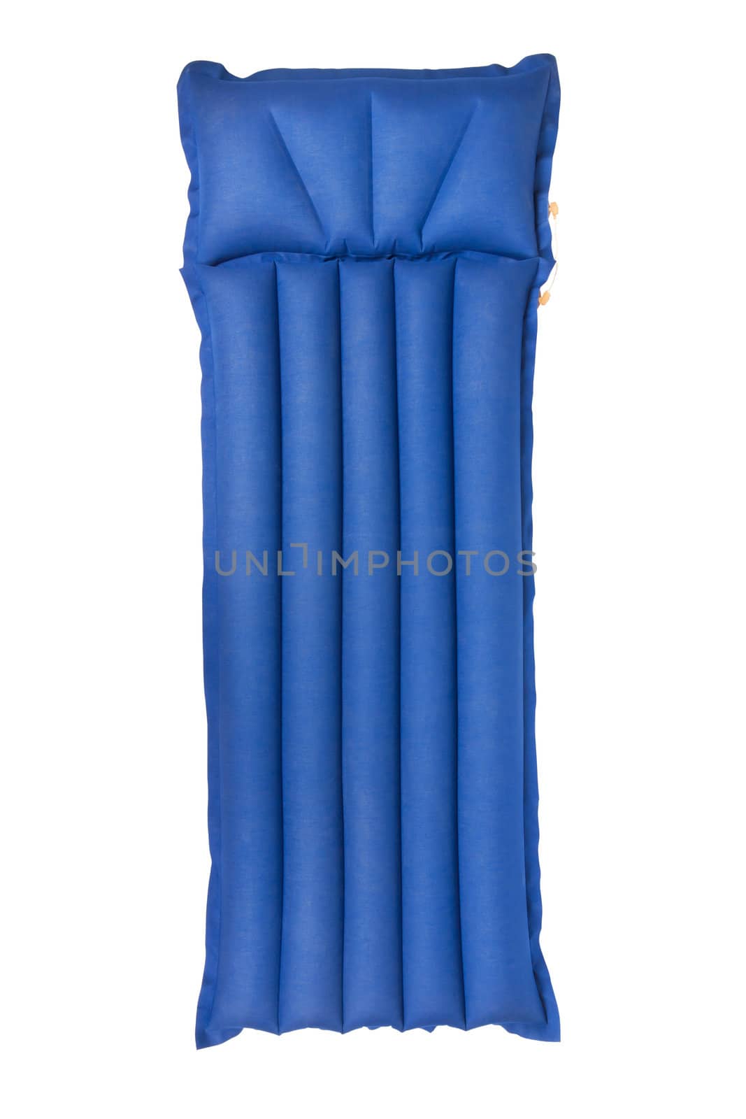 Inflatable beach mattress isolated on white background