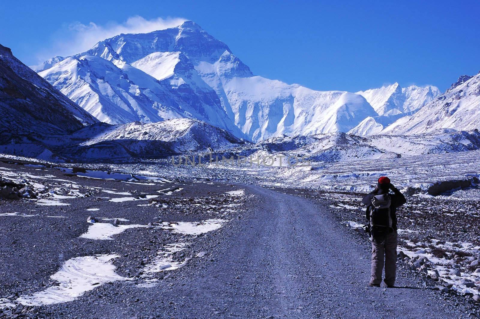 Scenery of Mount Everest in Tibet China