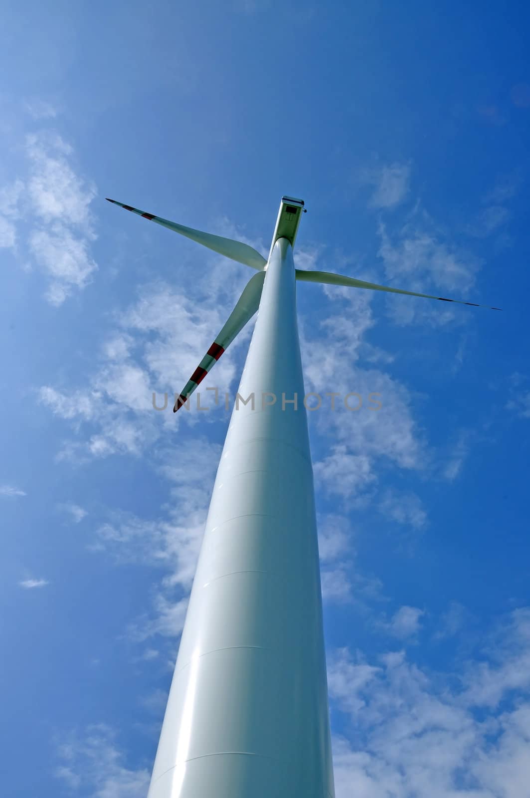 wind turbine on sunny day