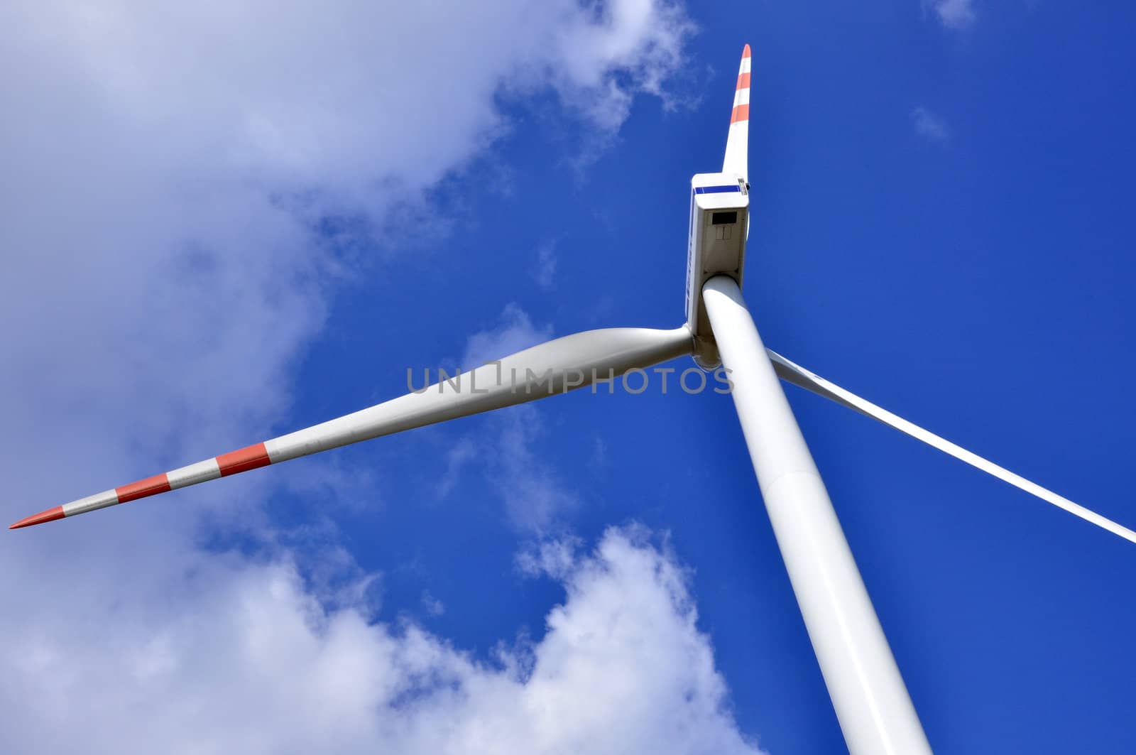 wind turbine on sunny day