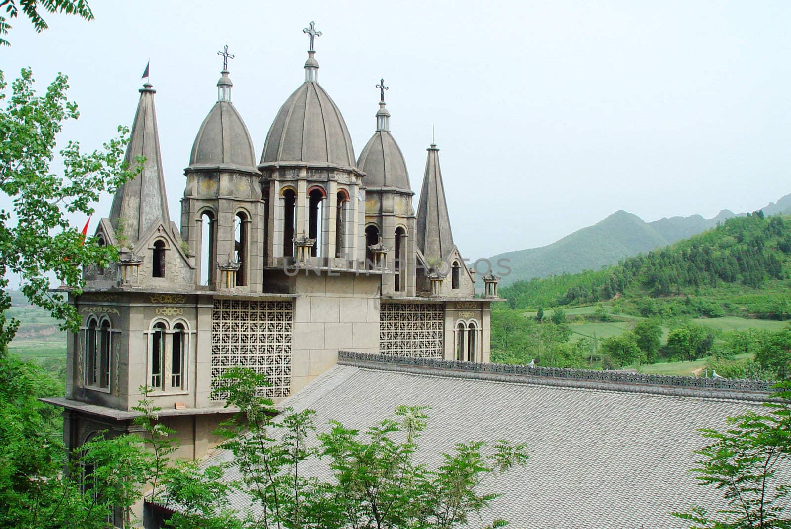 A historical Catholic church built in the 18th ccentury in Shaanxi,China