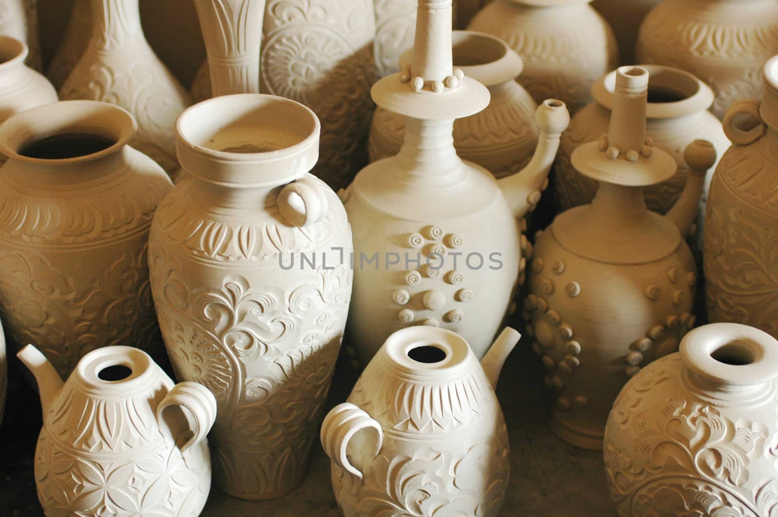 Piles of pottery Jugs and Vases in China