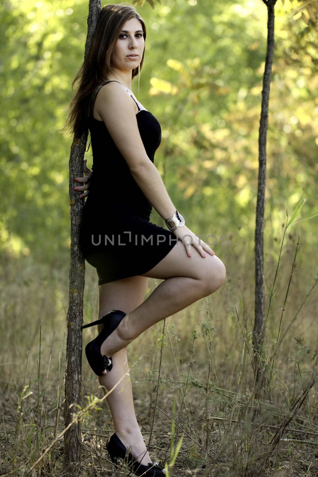 beautiful woman on a forest by membio