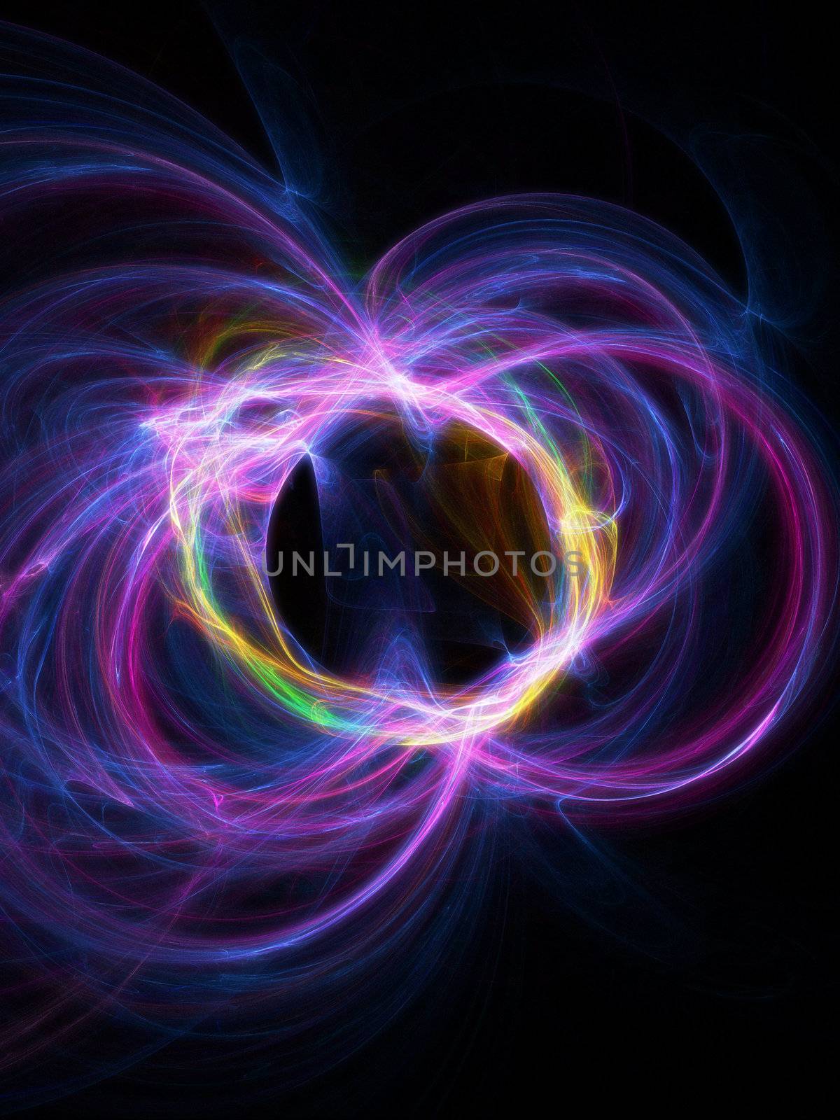Abstract light composition on black background.
Magnetic force concept