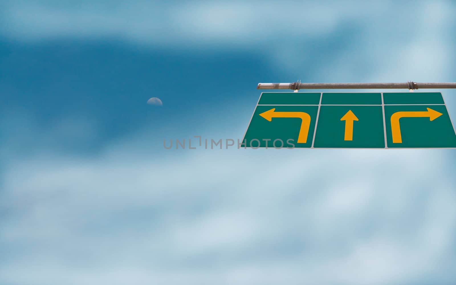 traffic sign board in the blue sky