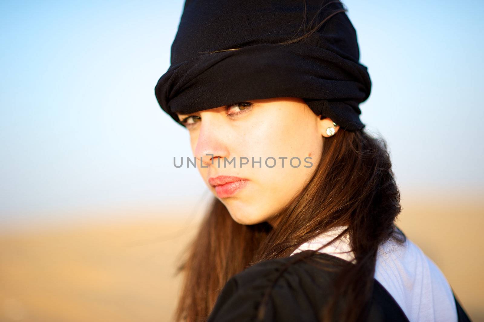 Woman enjoying the desert in Dubai, United Arab Emirates