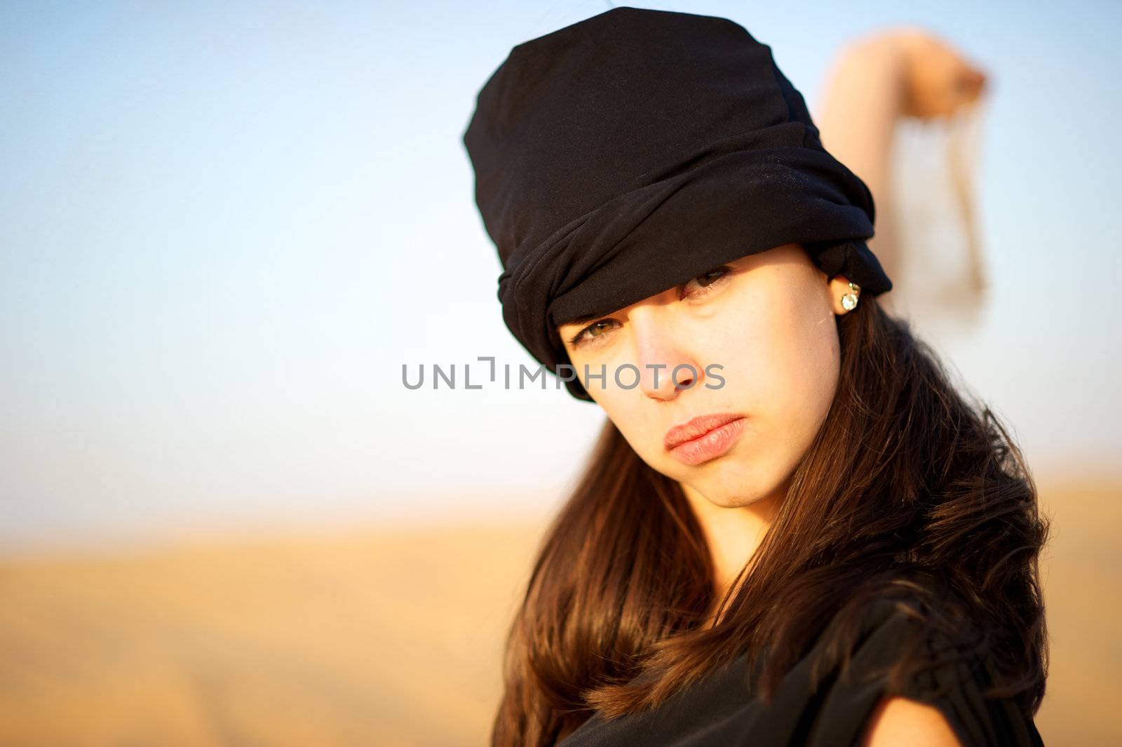 Woman enjoying the desert in Dubai, United Arab Emirates