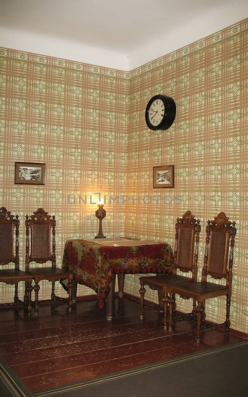 Dining room interior in an historic home