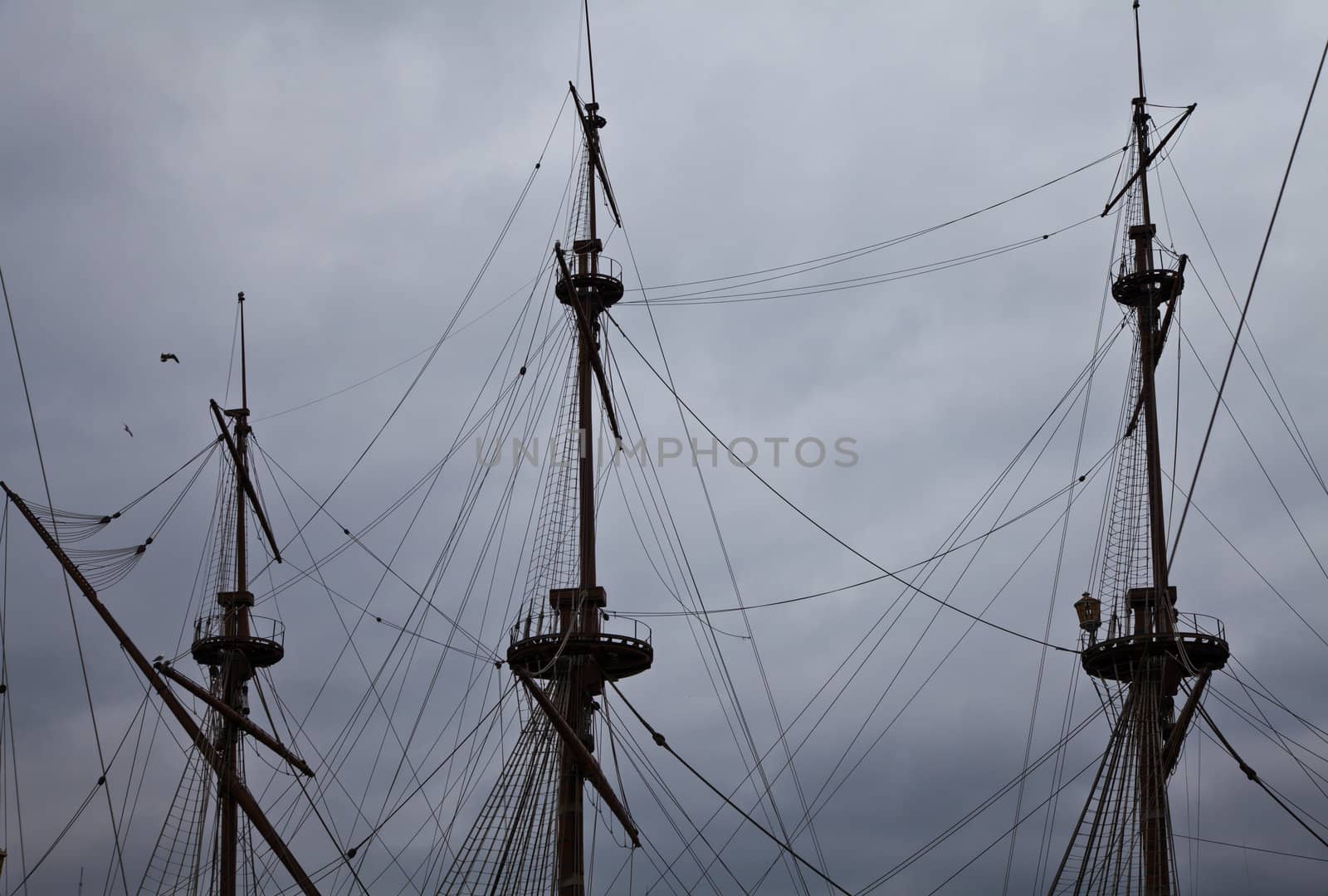 Detail of Neptune Galleon, used by R. Polansky for the movie Pirates