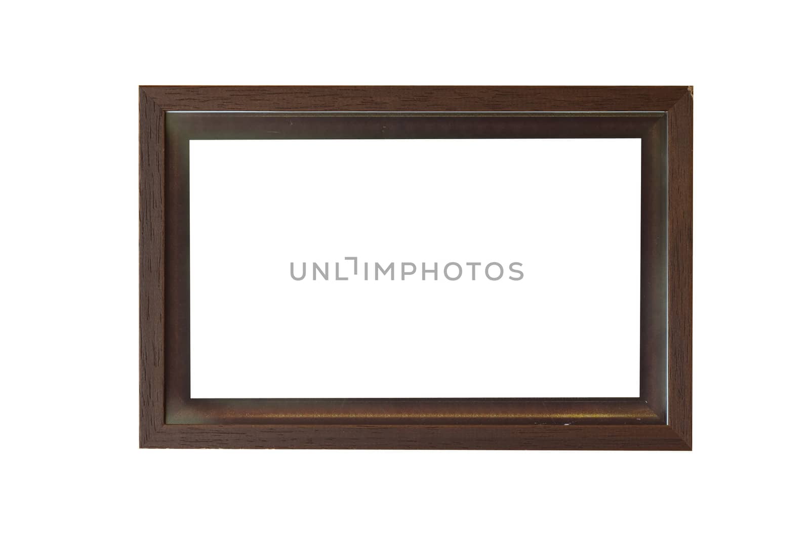wooden frame isolated on white background