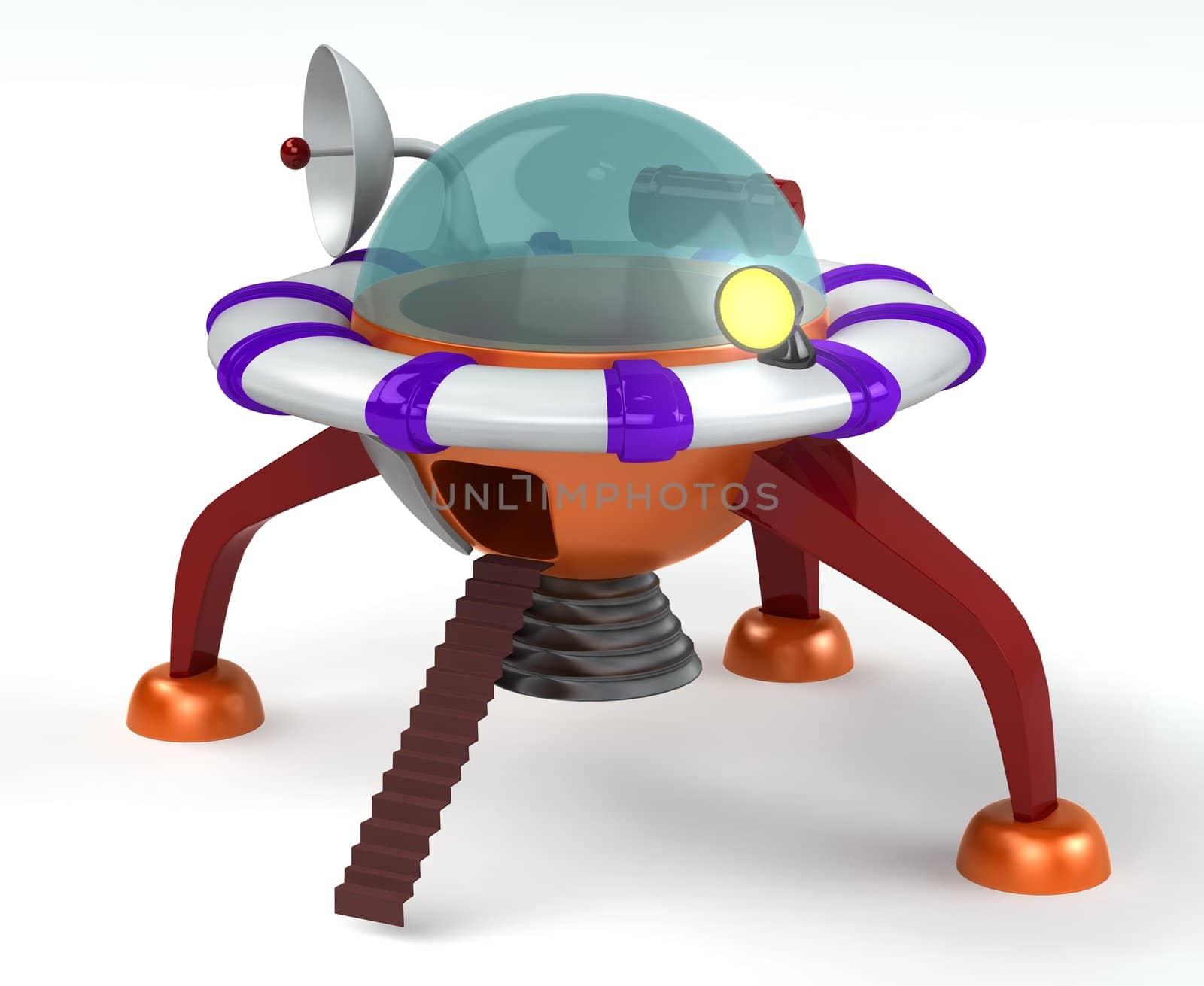 Spaceship 3d rendered by vetdoctor