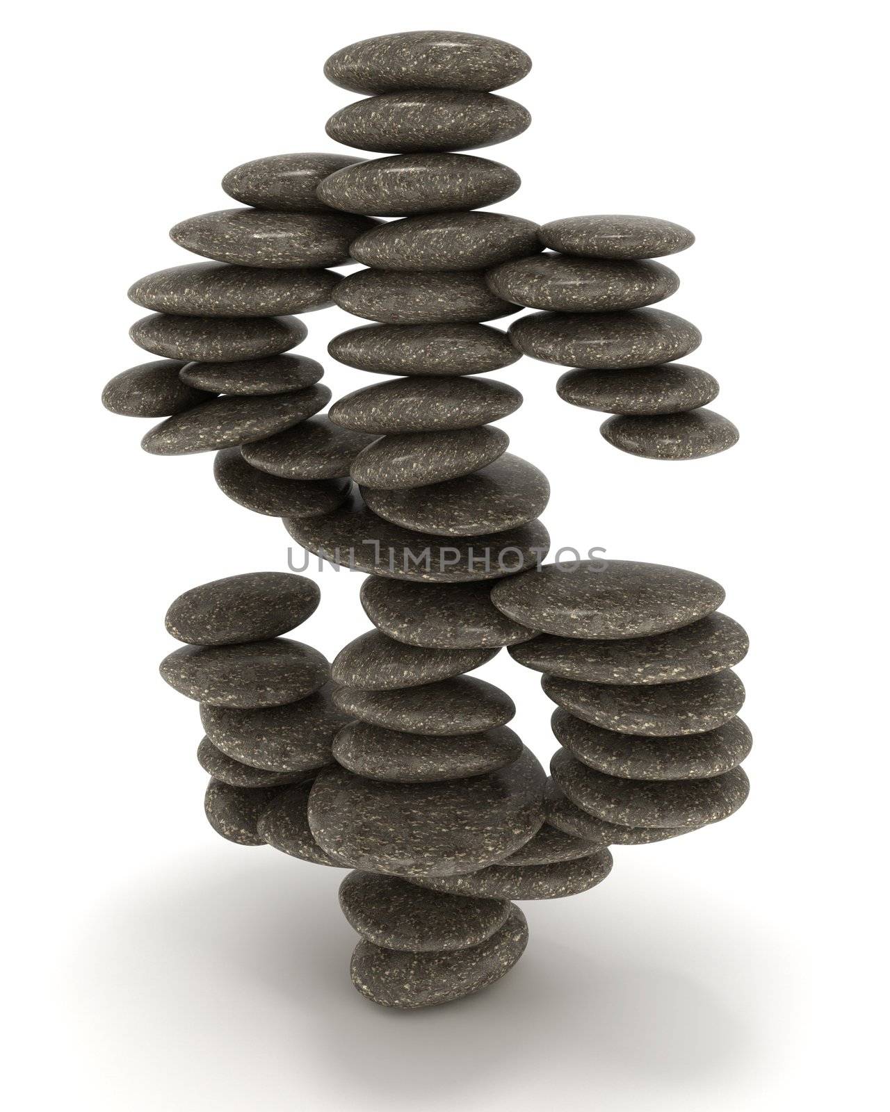 Dollar stability. Pebble stack by Arsgera