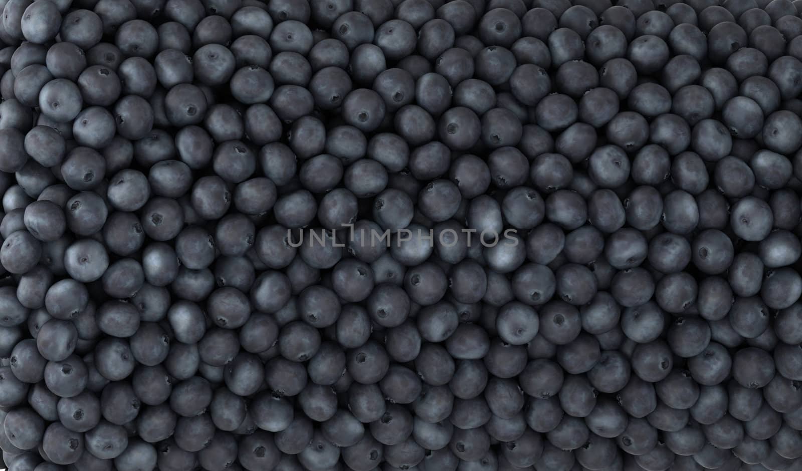 Tasty Blueberry texture or background. 3D render