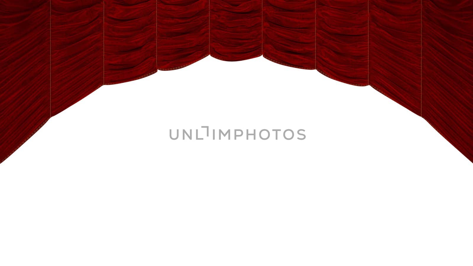 Arc shaped Red Curtain by Arsgera