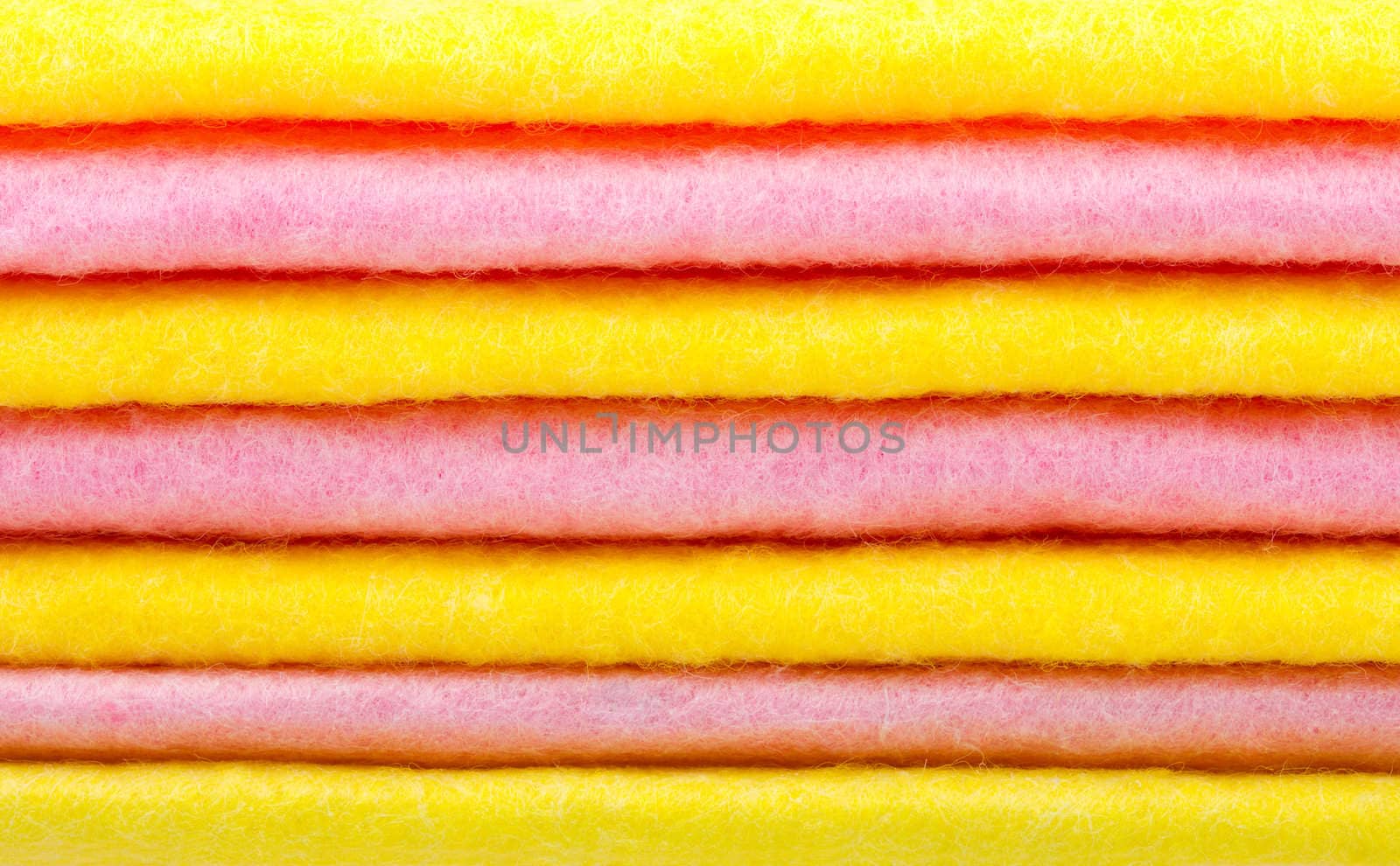 close-up stack of rags