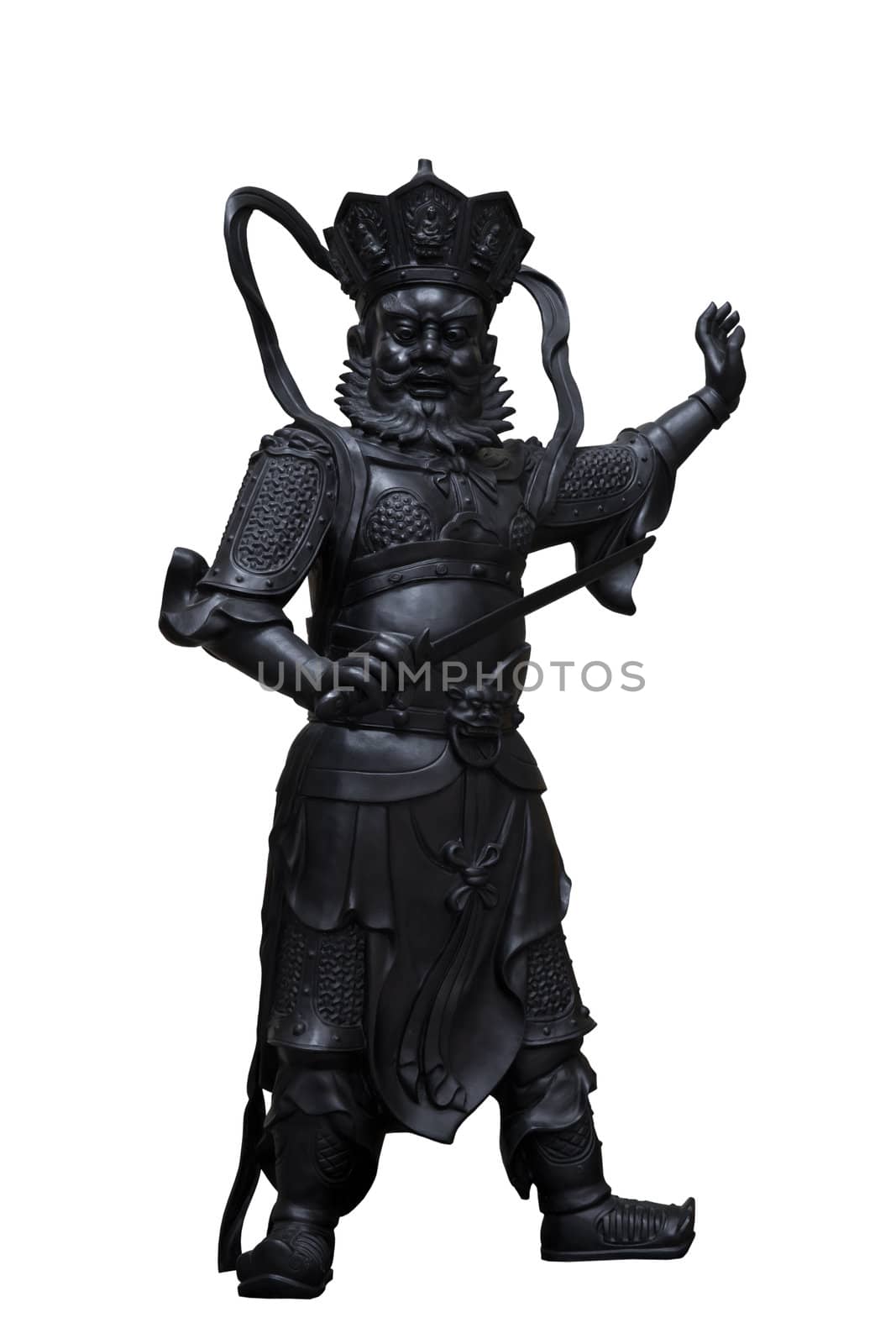 Chinese god statue on white background by lavoview