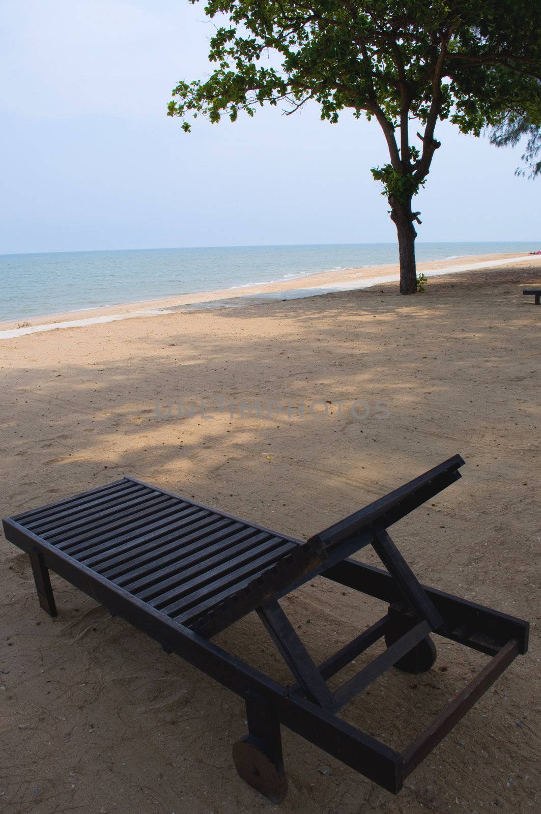 beach chair on the beach