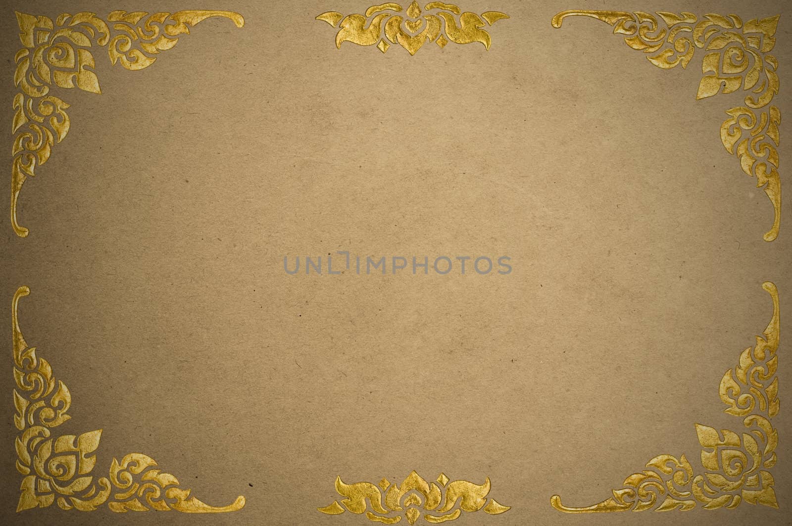 old paper in frame