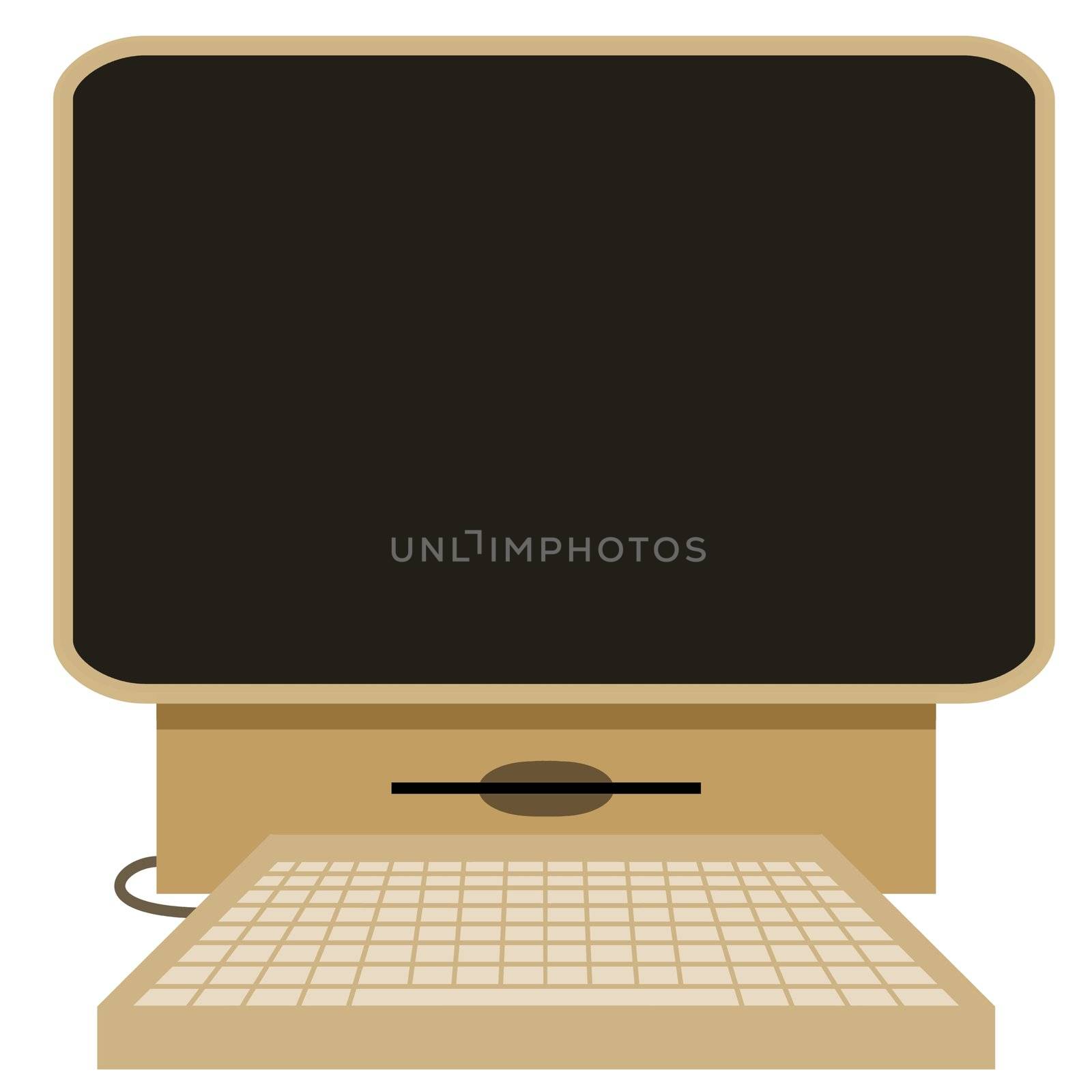 Illustration of a retro computer