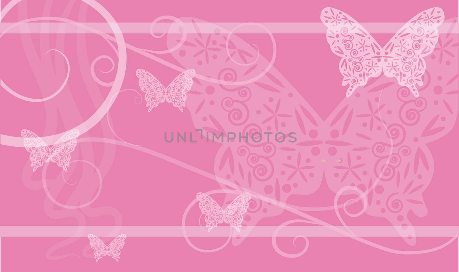 Beautiful pink background with butterfly