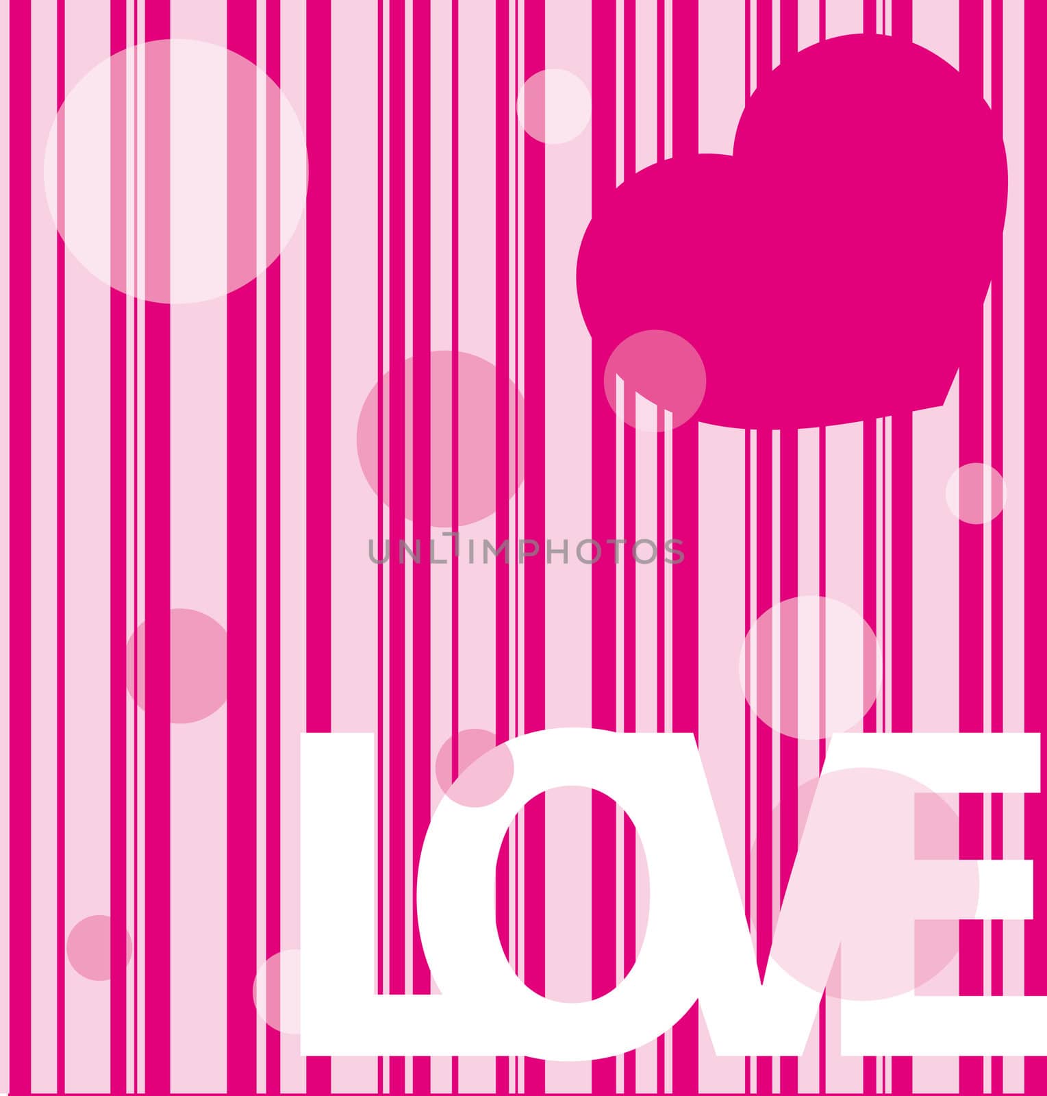 Pink background with hearts, love