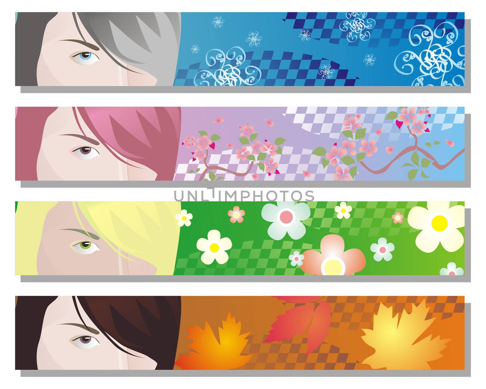 Web banners for four seasons by nat