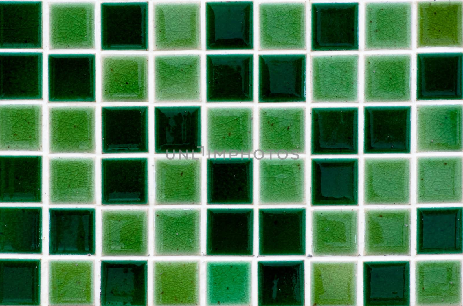 green mosaic tile background