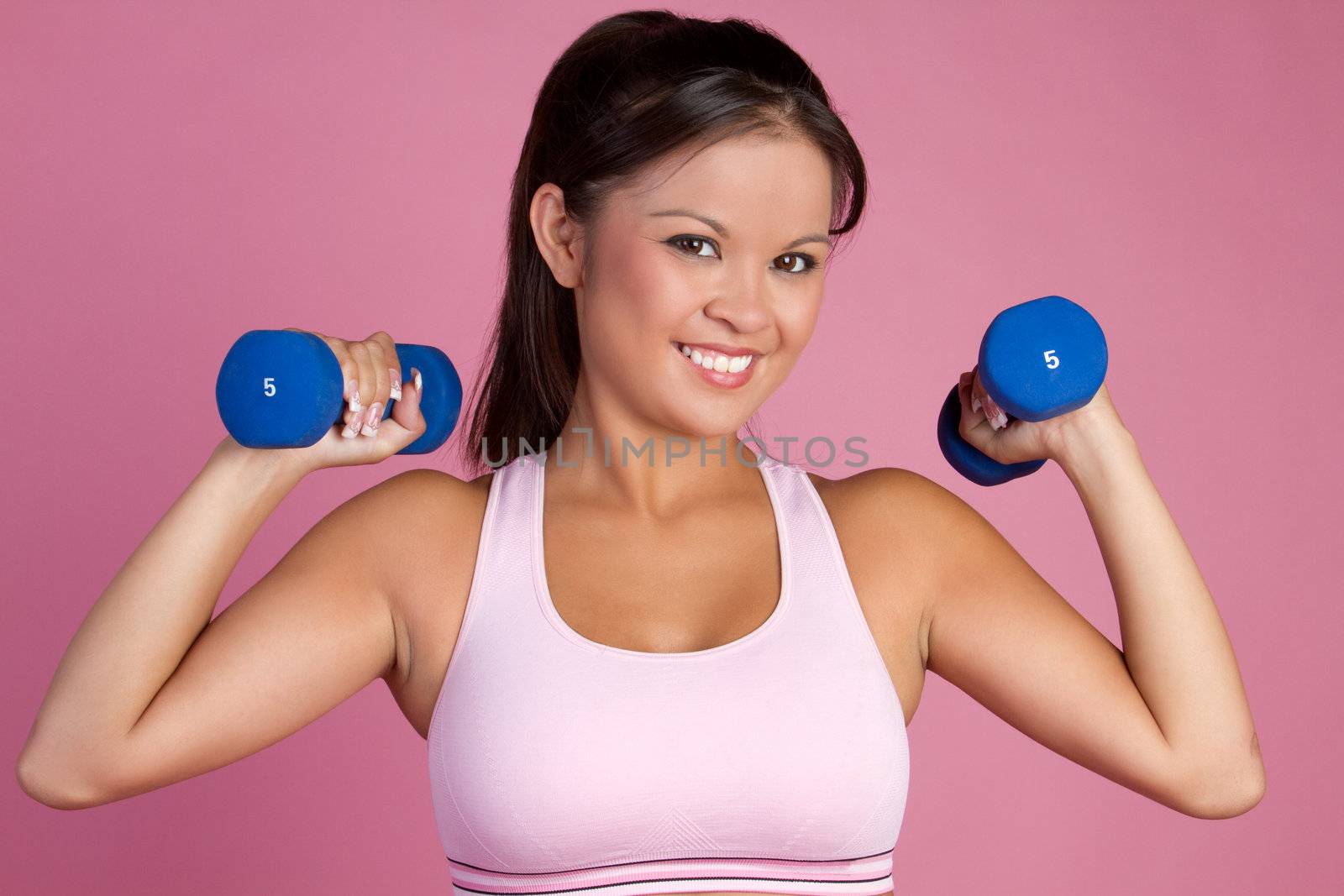 Woman Lifting Weights by keeweeboy