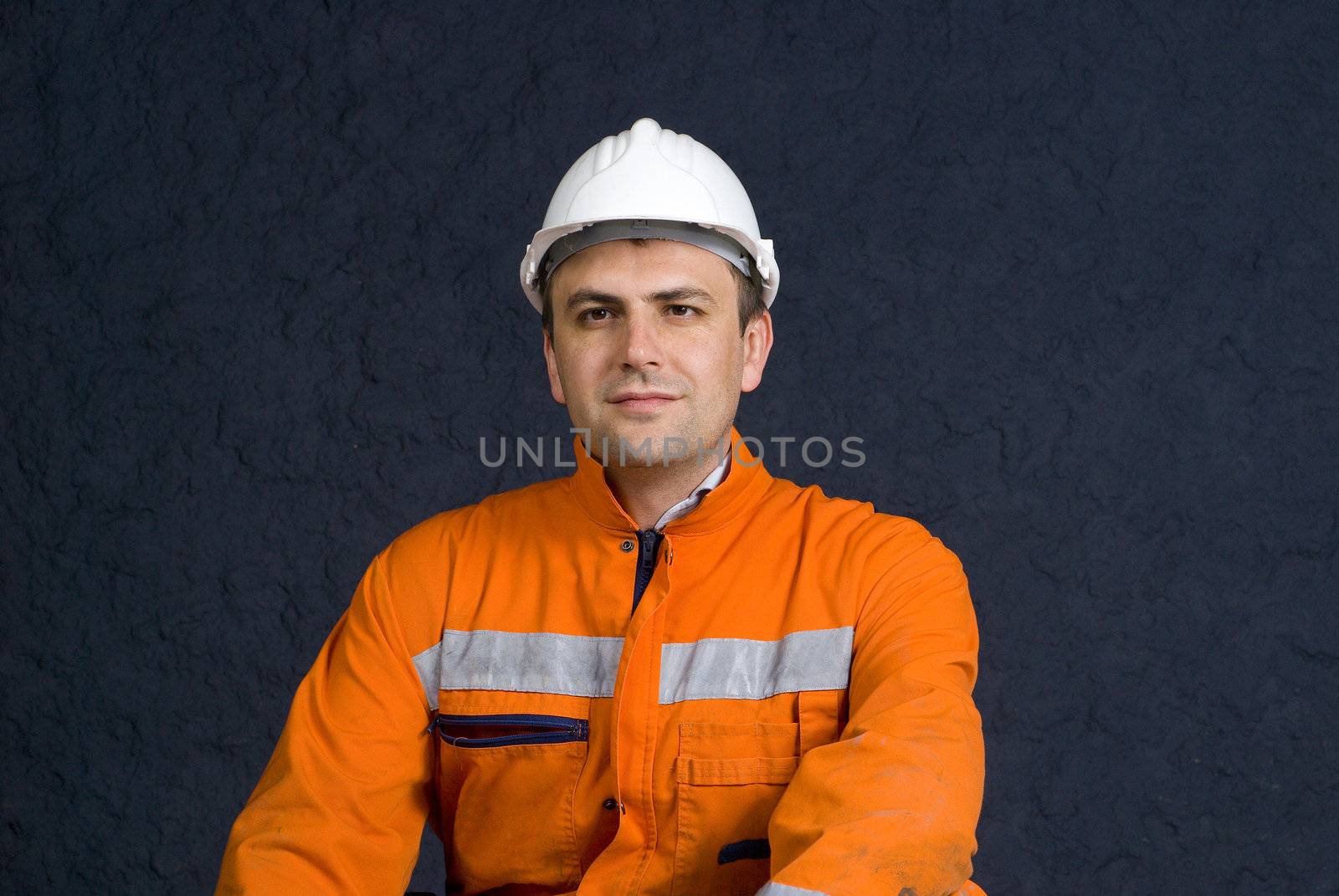 Proud worker portrait stock photo