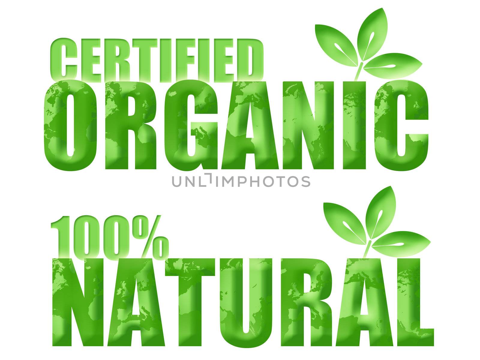 Certified Organic and Natural Symbols by Davidgn