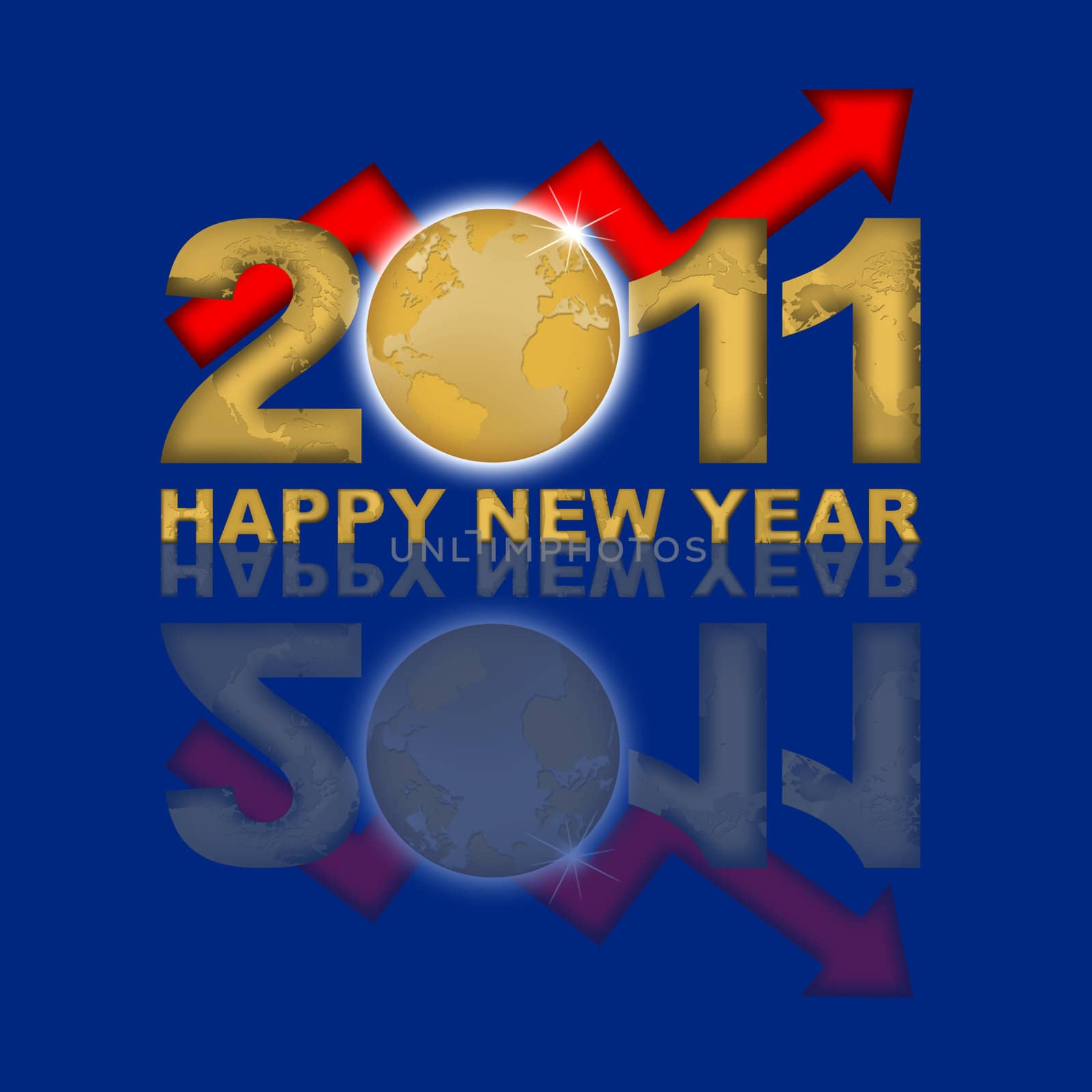 Happy New Year 2011 Financial Gold Market by Davidgn