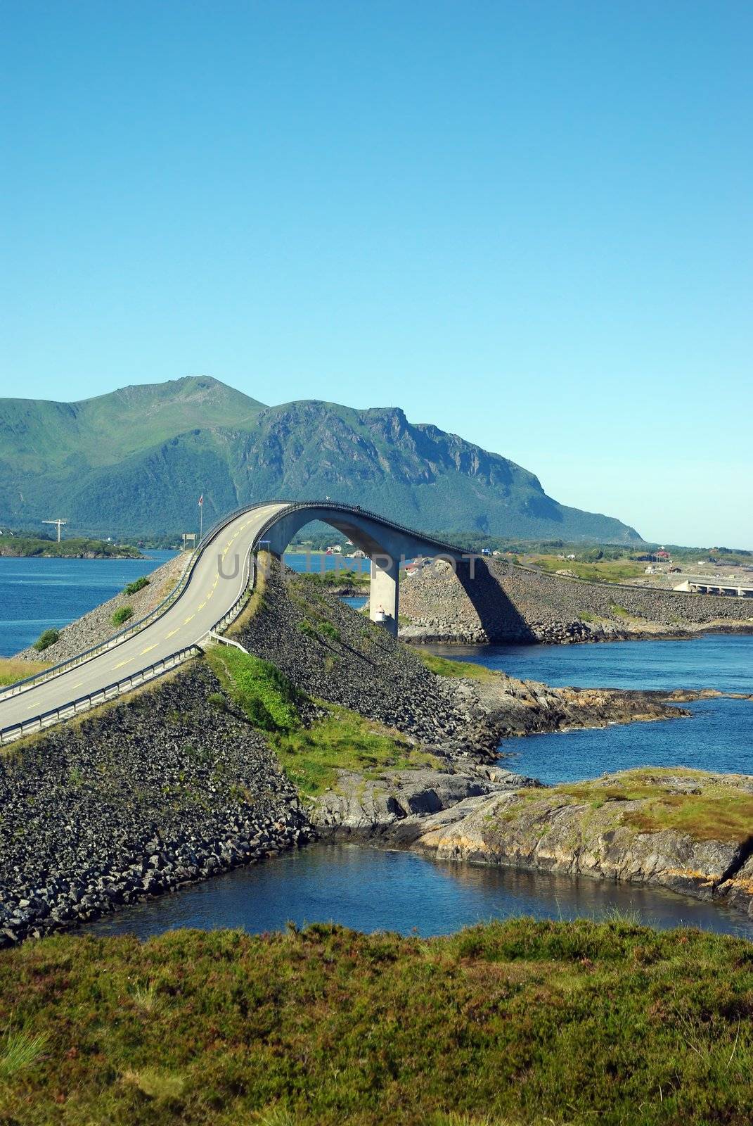 Vew at Atlantic road bridge, Norway  by Vitamin