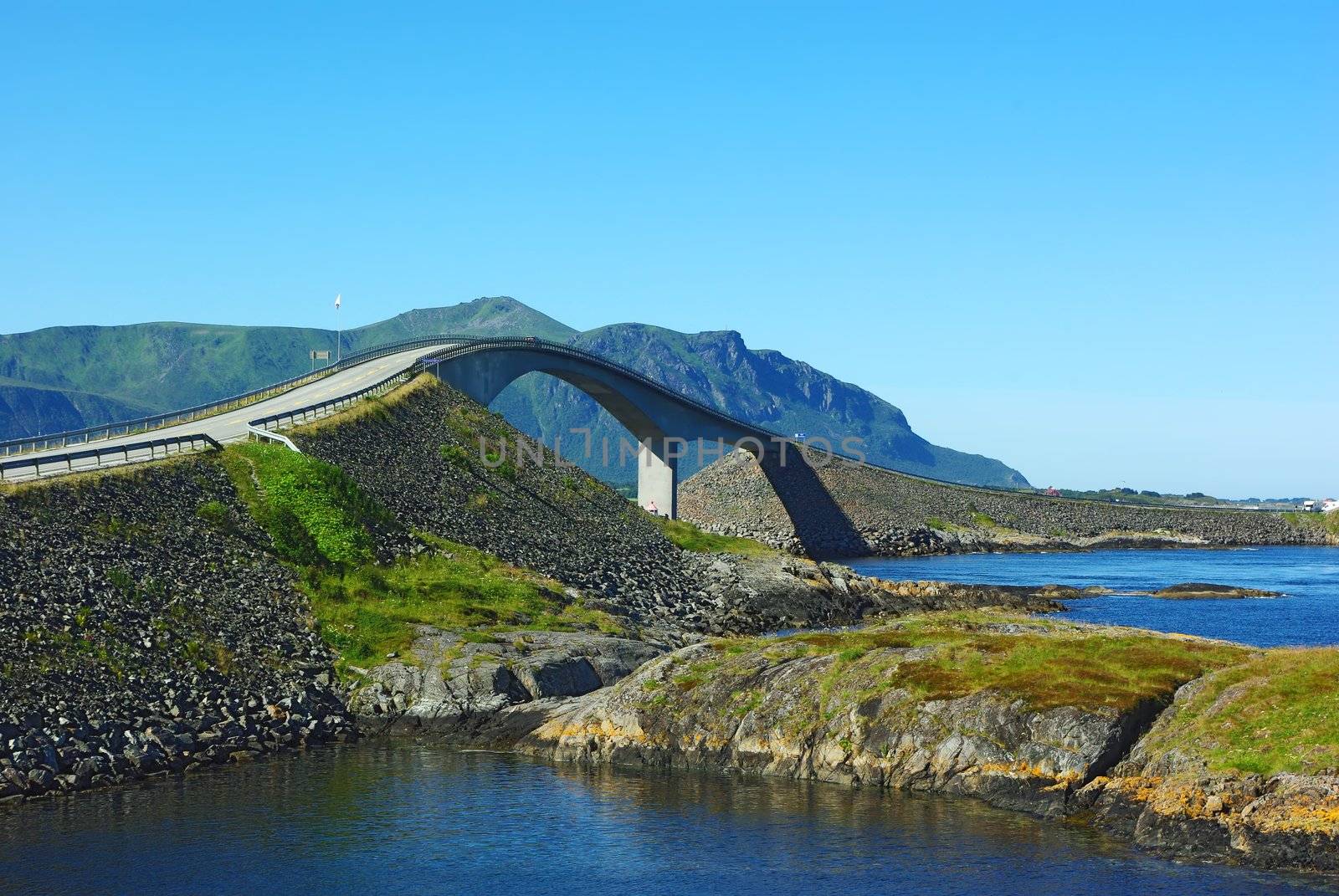 Vew at Atlantic road bridge, Norway  by Vitamin