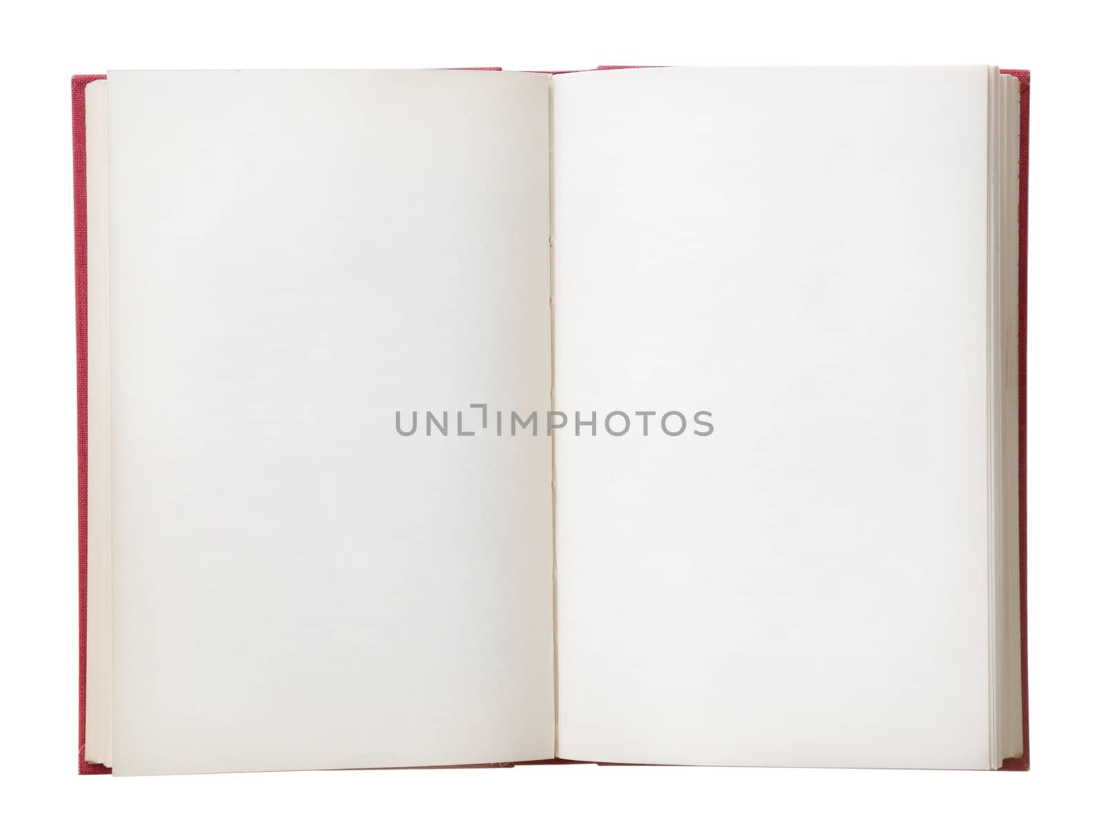 Open book with blank pages. Isolated on a white background.