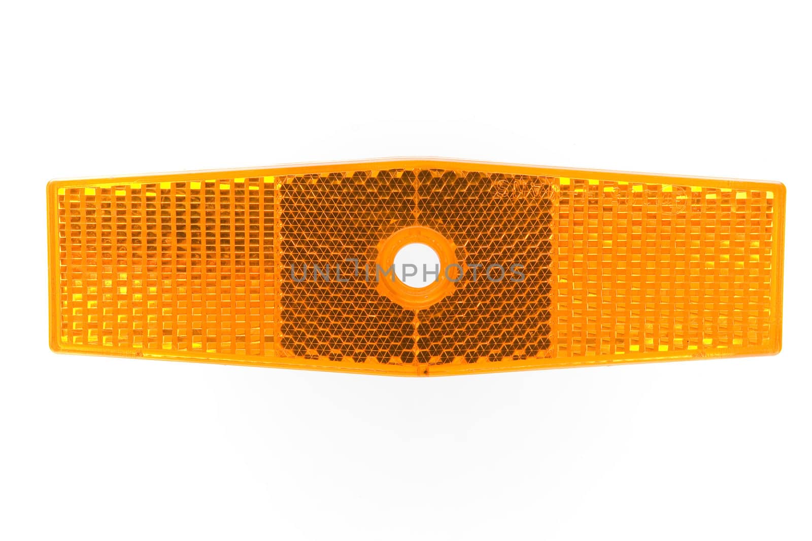 Bicycle reflector on a white background