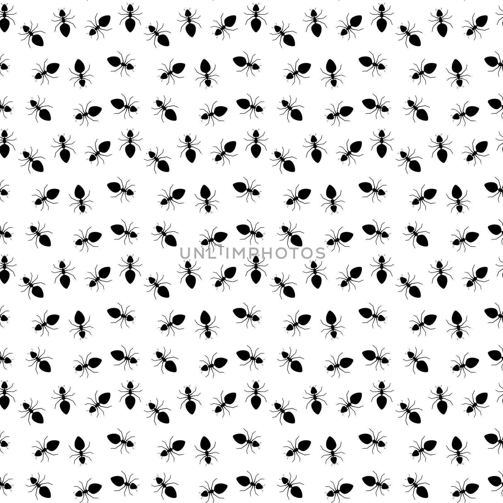 Insect pests on a white background - seamless pattern