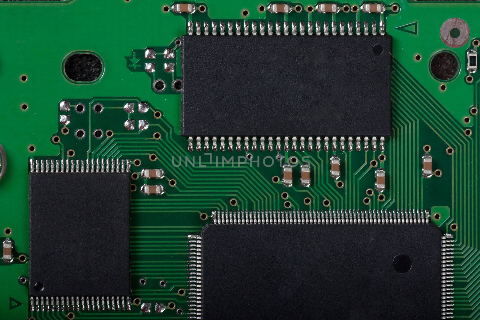 Macro view of electronic circuit board