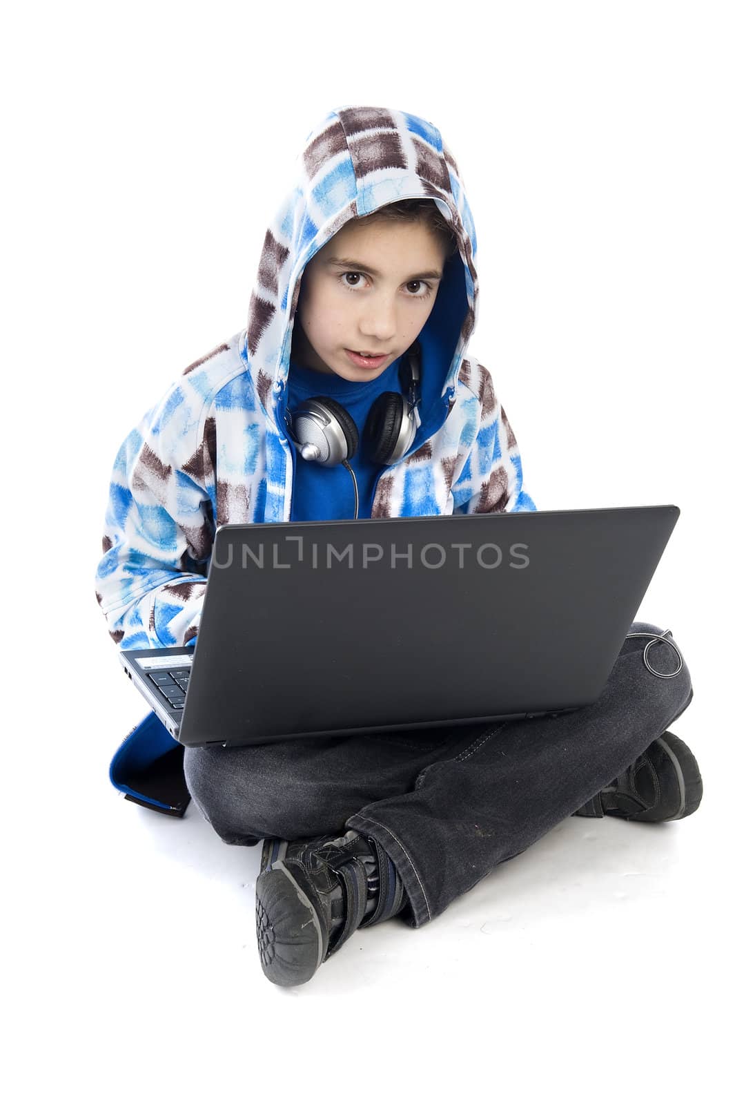 boy with laptop by Gabees
