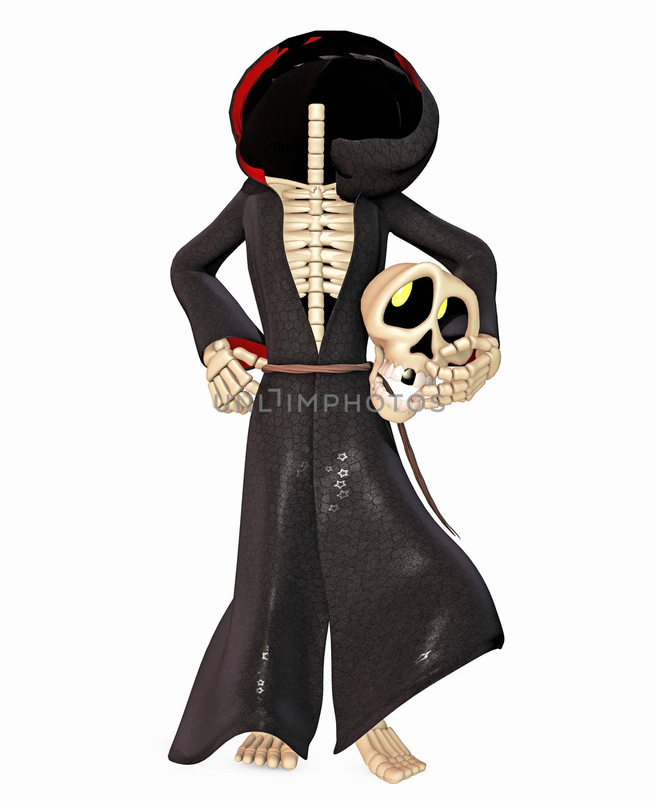 3d render of a toon reaper