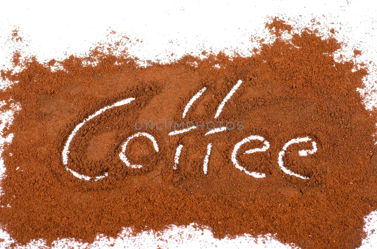 milled coffee sign on a white background