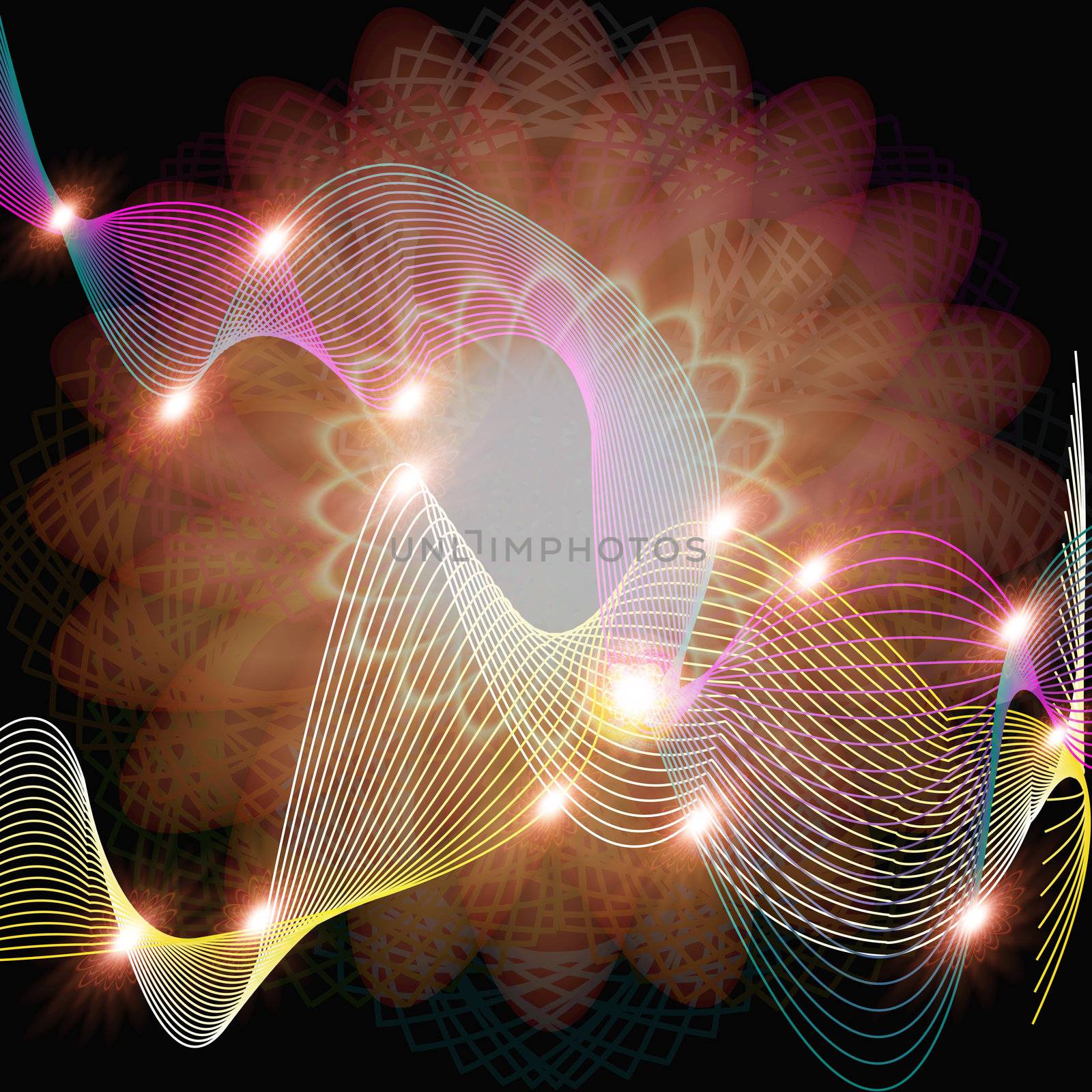 Abstract vector illustration on a dark background