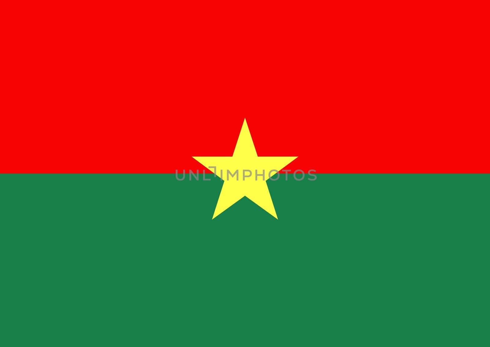 Illustrated flag of Burkina Faso