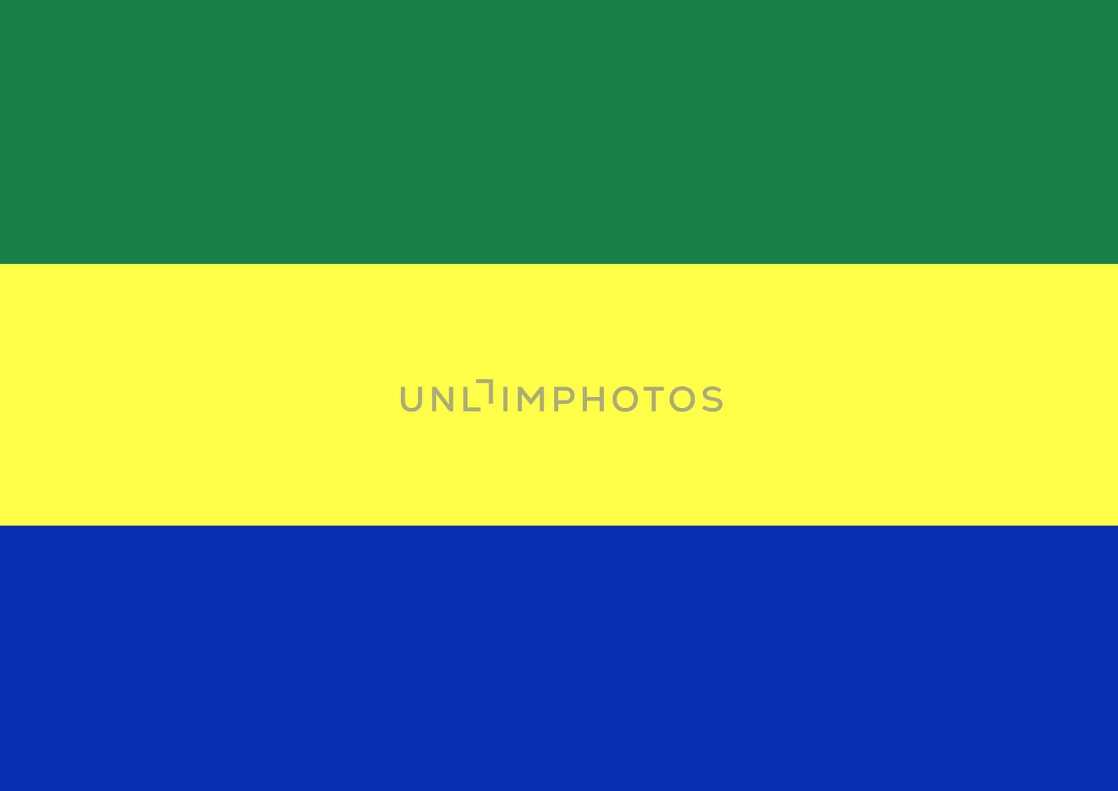Illustrated flag of Gabon